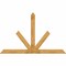 Ekena Millwork Saratoga Rough Sawn Timber Gable Bracket, Western Red Cedar, 96"W x 60"H x 2"D x 6"F, 15/12 Pitch GBW096X60X0206SAR00RWR - alternate 1